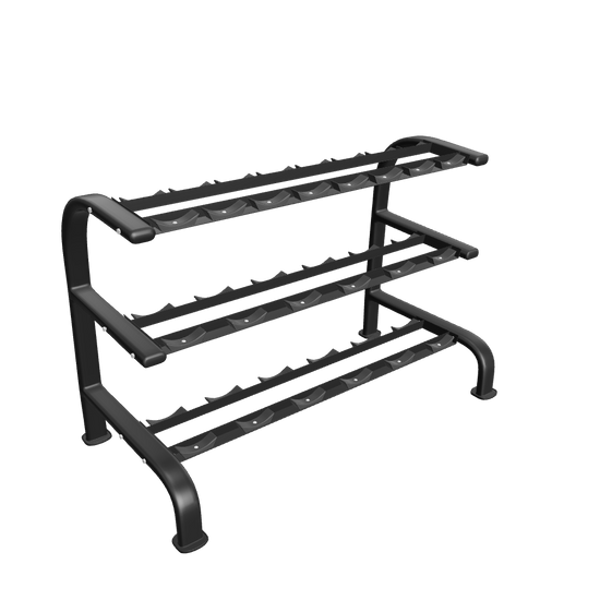 French Fitness 3 Tier Saddle Dumbbell Rack, 10 Pairs 3D Model