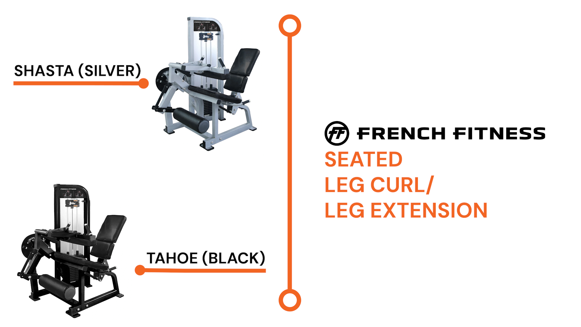  French Fitness Shasta Seated Leg Curl / Leg Extension (New) 
