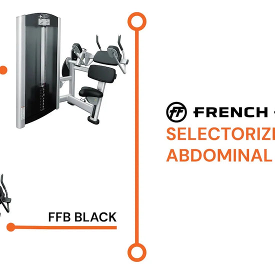  French Fitness FFS Silver Selectorized Abdominal Crunch (New) 
