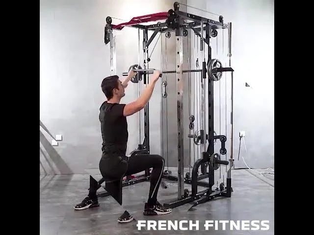 French Fitness FSR10 Multi Cable Functional Smith Rack Machine (New)