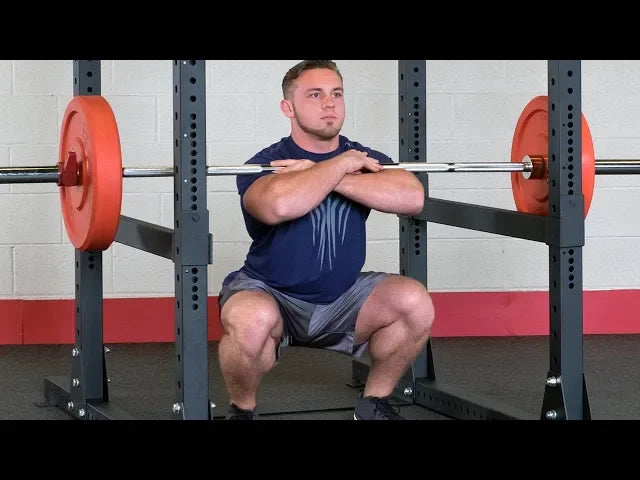 Body-Solid SPR1000BackP5 Extended Power Rack w/Adjustable Commercial Bench (New) video preview 1