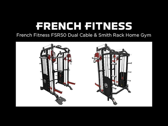 French Fitness FSR50 Dual Cable & Smith Rack Home Gym (New)