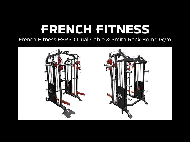 French Fitness FSR50 Dual Cable & Smith Rack Home Gym (New) video preview 1