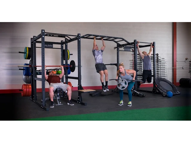  Body-Solid SPR1000SSDB Double Power Rack Package w/Power Rack Strap Safeties (New)