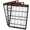 French Fitness Resistance Band Workout Training Charts / Posters (New)