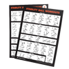 French Fitness Stability Ball Workout Training Charts / Posters (New)