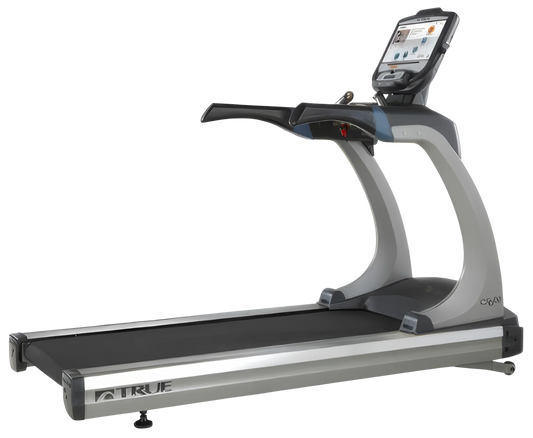 True Fitness CS600 Treadmill w/16" Transcend LCD Touch Screen - Angled View