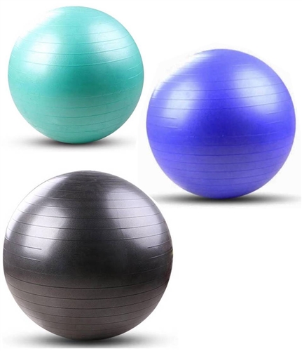 French Fitness Anti Burst Stability Exercise Ball Set of 3 (55 to 75 cm)