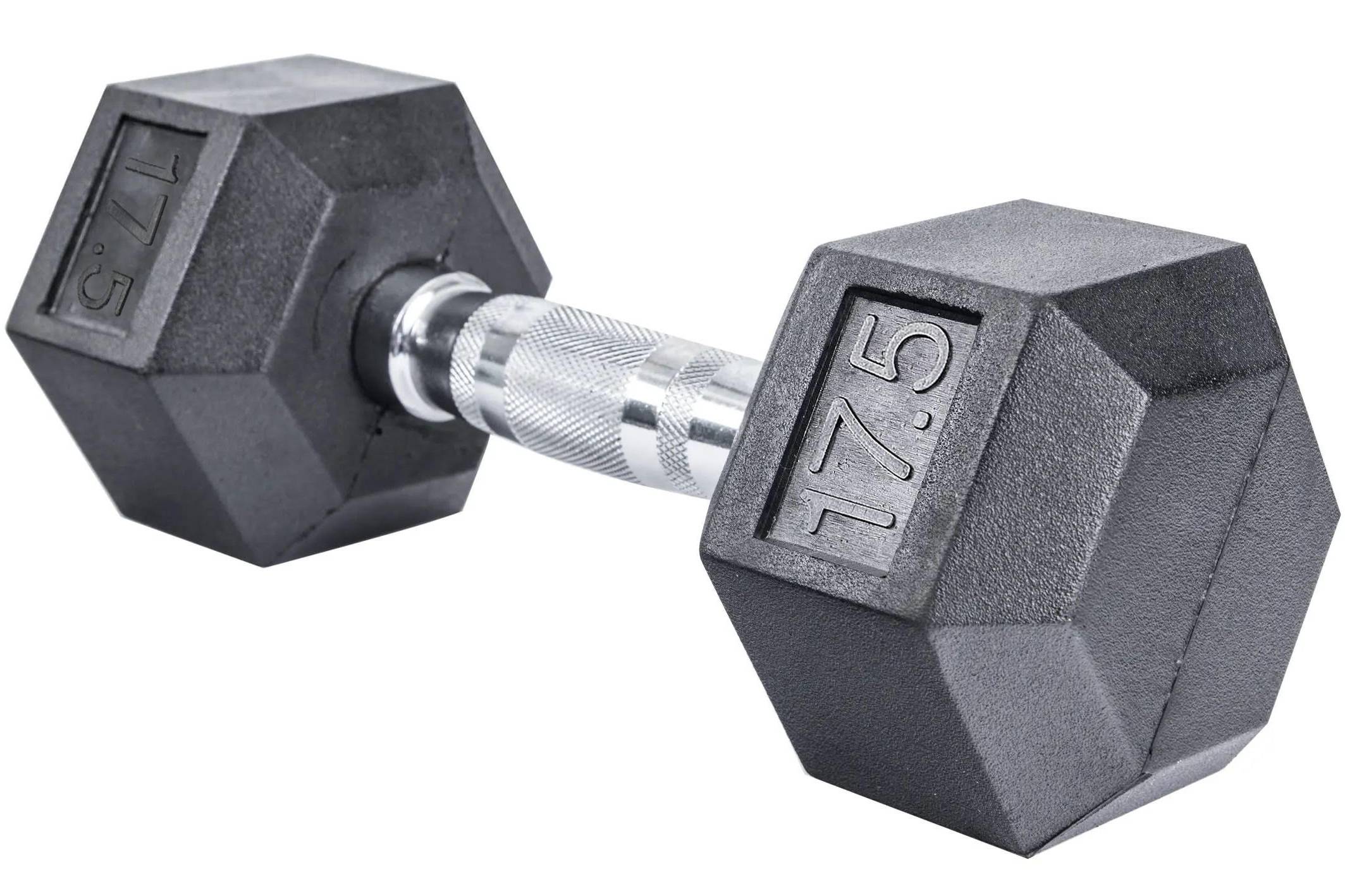 York Rubber Hex Dumbbell Pair 17.5 lbs ea 
