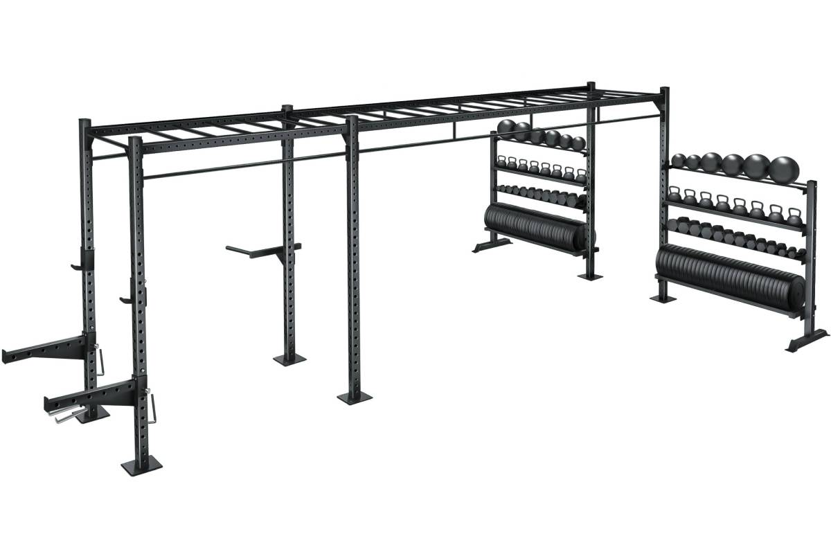 Preconfigured 20' Incline Monkey Bar Rig With Accessories